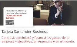 Tarjeta de Crédito Santander Business Visa