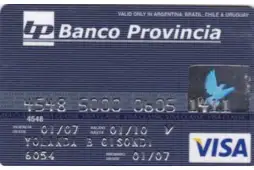 Tarjeta de crédito Visa Classic Nacional Banco Provincia